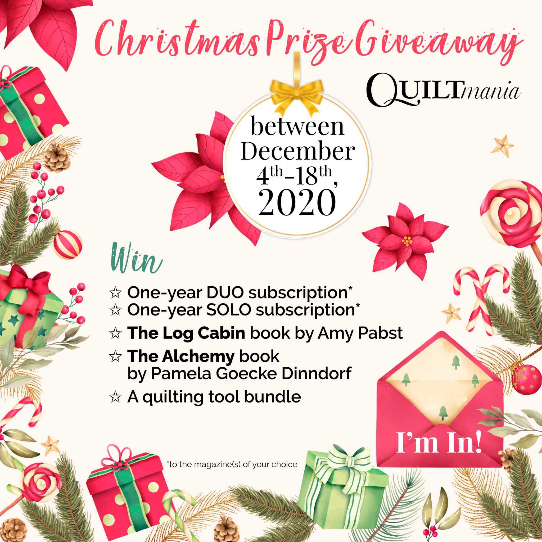 Christmas Giveaway Quiltmania