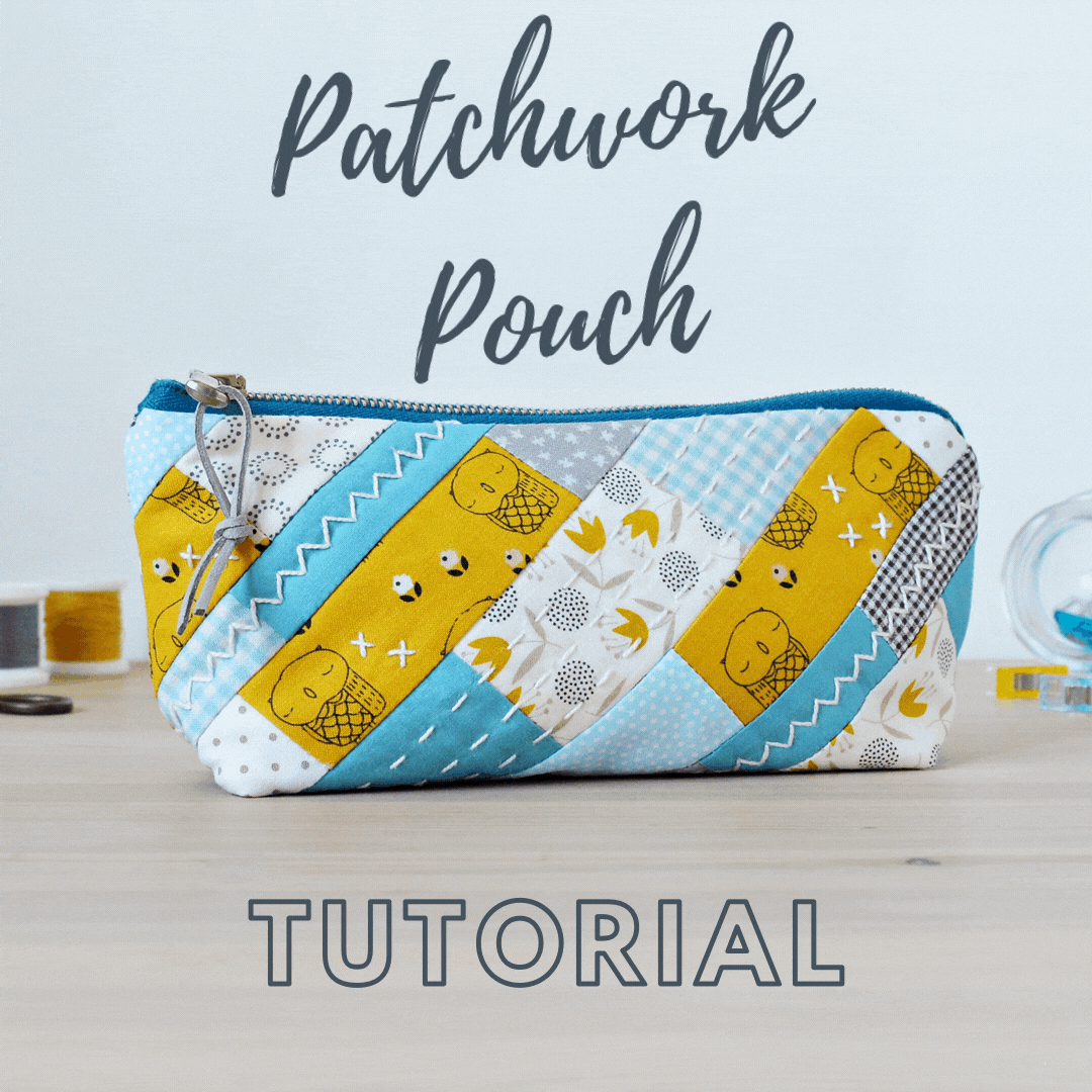 patchwork zipper pouch tutorial